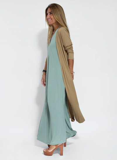 Ensemble élégant de robes et de vestes fluides pour femmes | Maxi