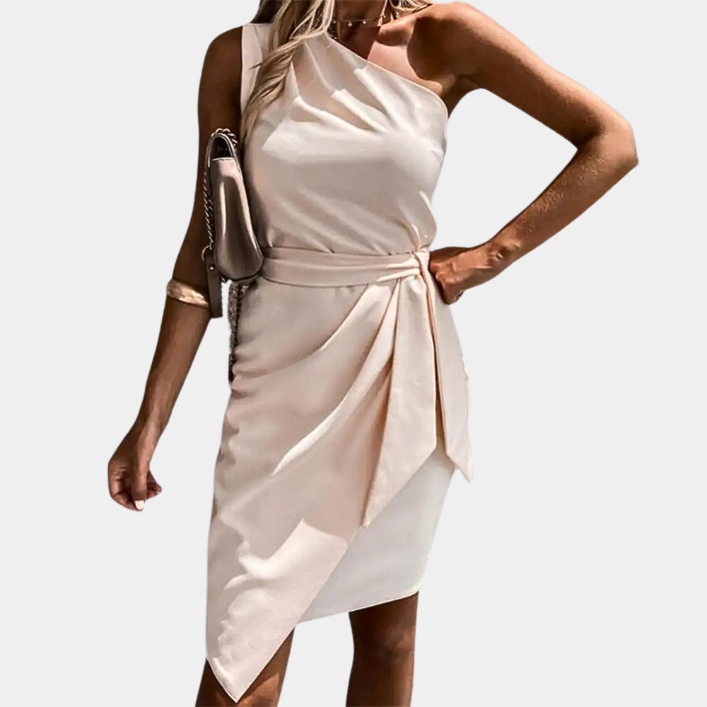 Robe à une épaule pour femmes | Midi