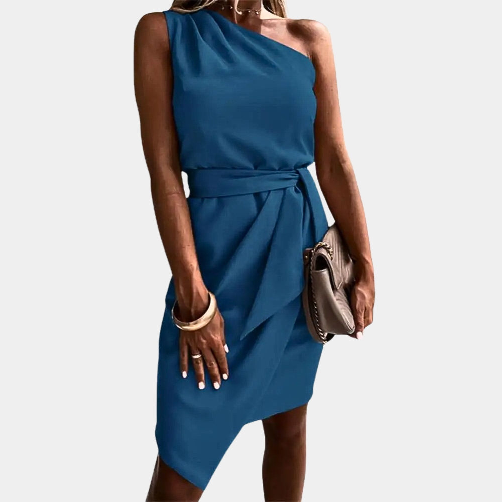 Robe à une épaule pour femmes | Midi