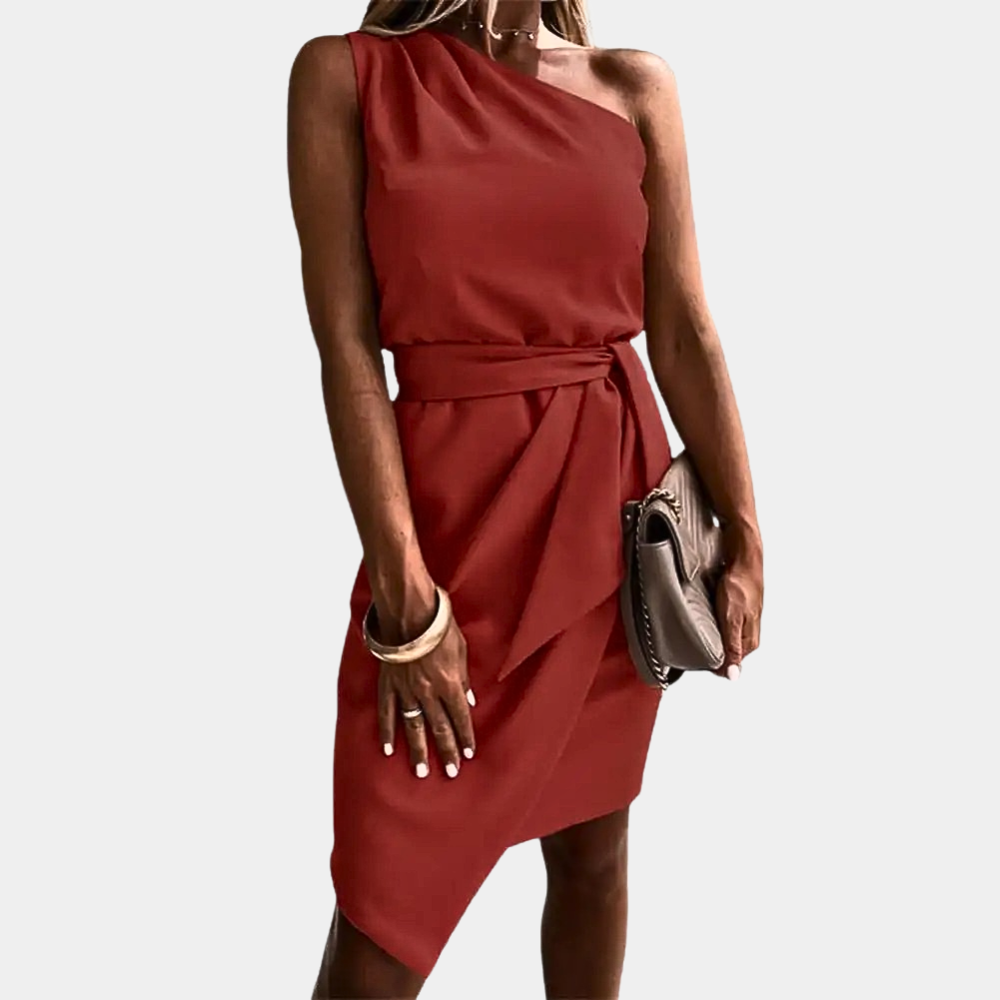 Robe à une épaule pour femmes | Midi
