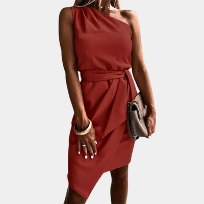 Robe à une épaule pour femmes | Midi