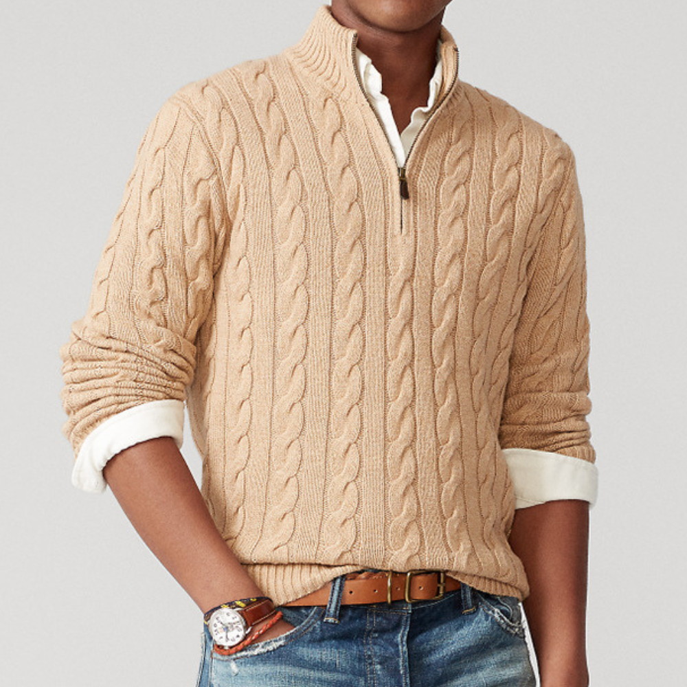 Pull demi-zip pour homme | Chaud