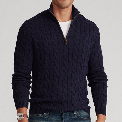 Pull demi-zip pour homme | Chaud