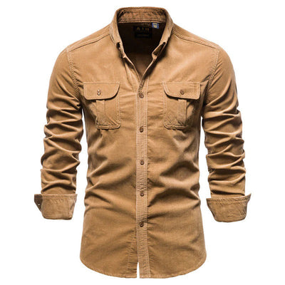 Chemise en velours côtelé pour hommes | Manches longues