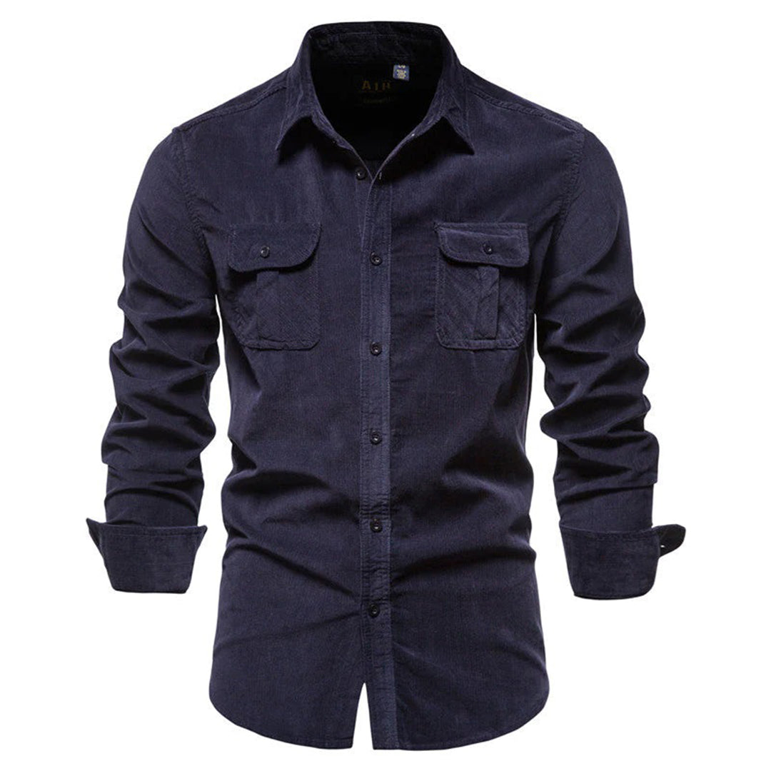 Chemise en velours côtelé pour hommes | Manches longues