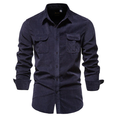 Chemise en velours côtelé pour hommes | Manches longues