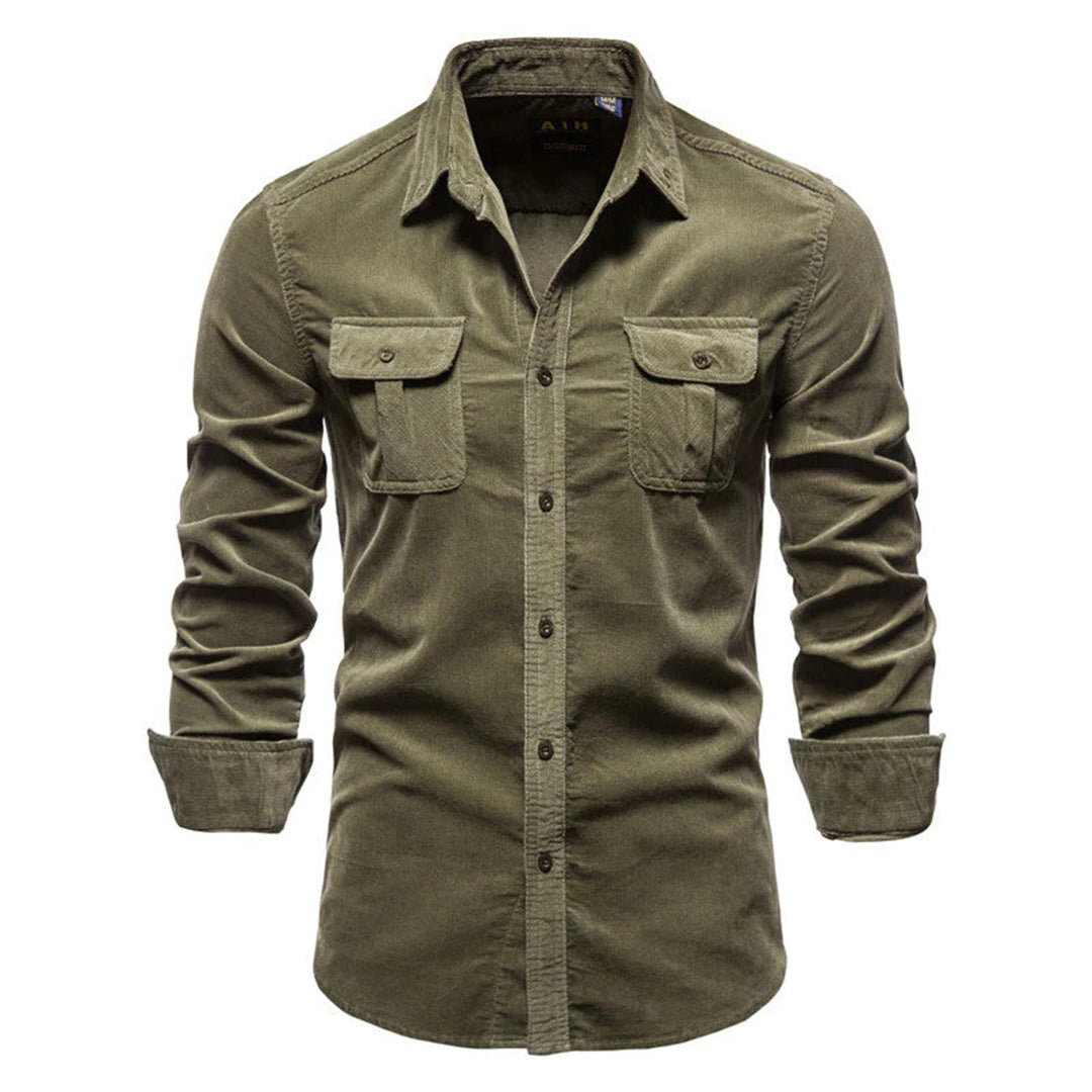 Chemise en velours côtelé pour hommes | Manches longues