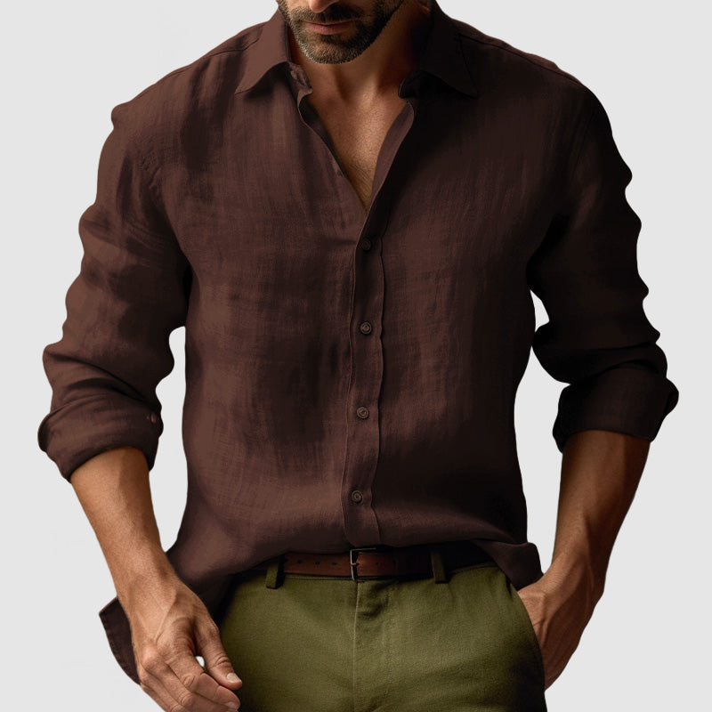 Chemise d'été structurée et respirante pour homme | Manches longues
