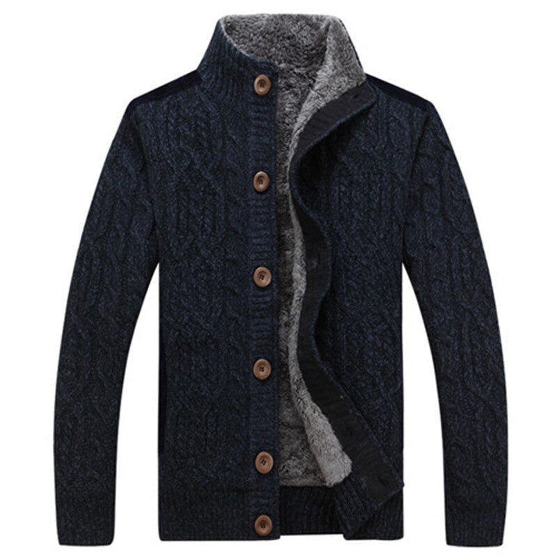 Cardigan en tricot torsadé pour hommes | Chaud