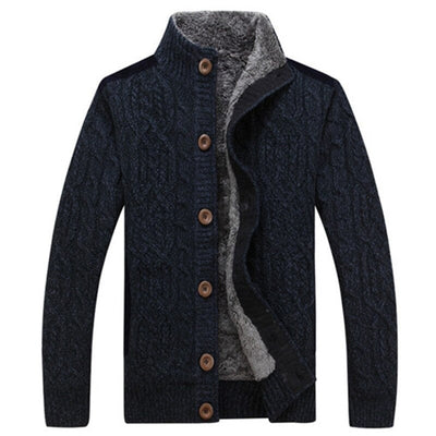 Cardigan en tricot torsadé pour hommes | Chaud