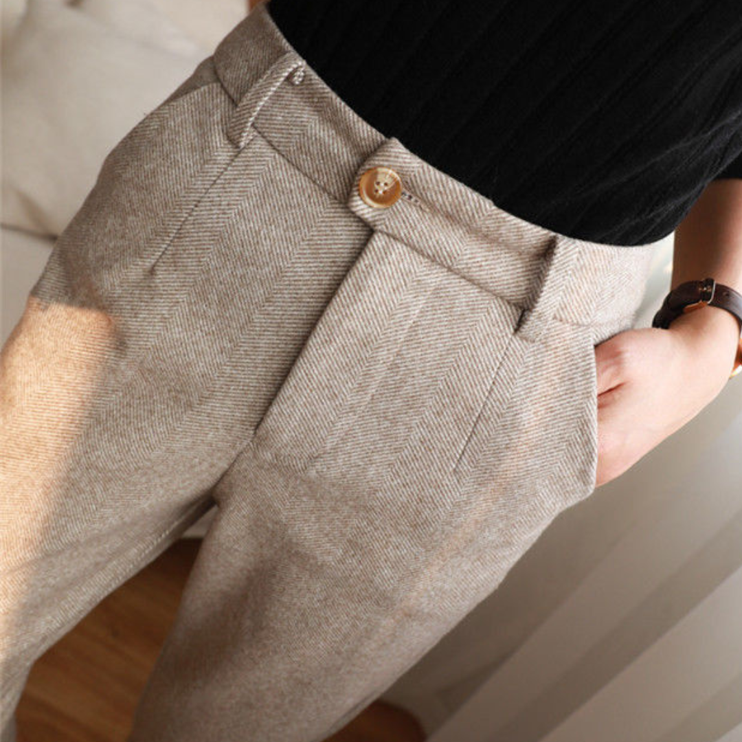 Pantalon tailleur en laine pour femme | Travail