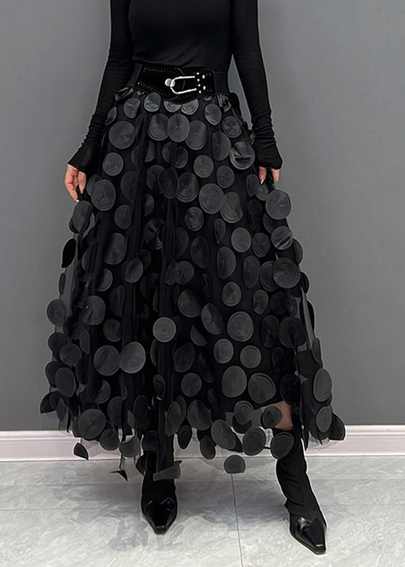 Élégante jupe en tulle patchwork pour femmes | Longue