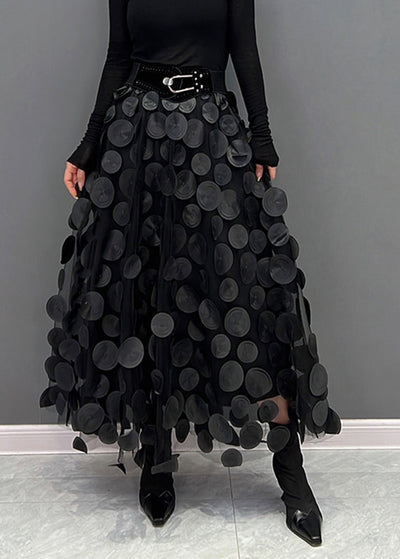 Élégante jupe en tulle patchwork pour femmes | Longue