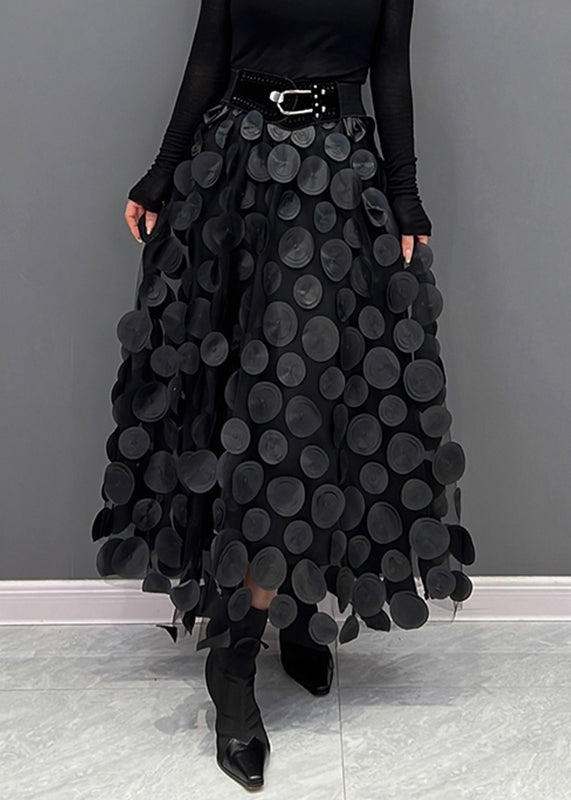 Élégante jupe en tulle patchwork pour femmes | Longue