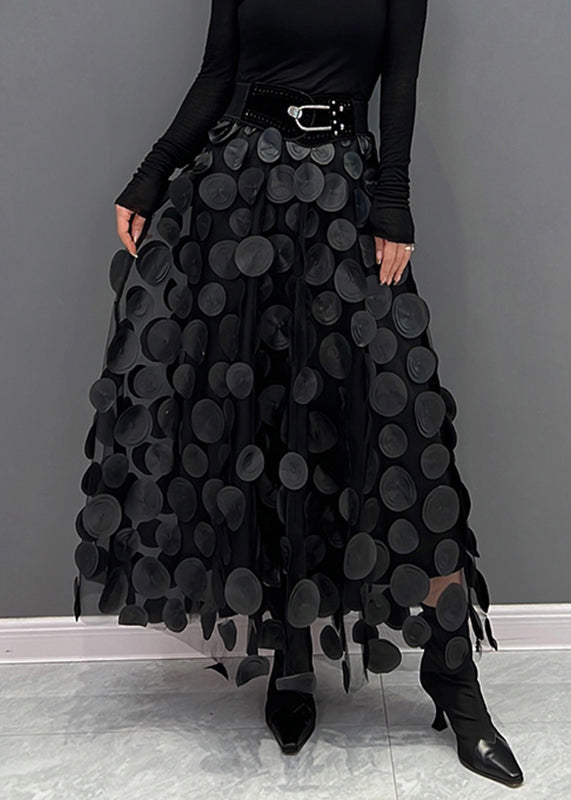 Élégante jupe en tulle patchwork pour femmes | Longue