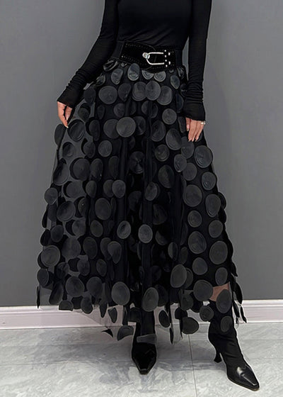 Élégante jupe en tulle patchwork pour femmes | Longue