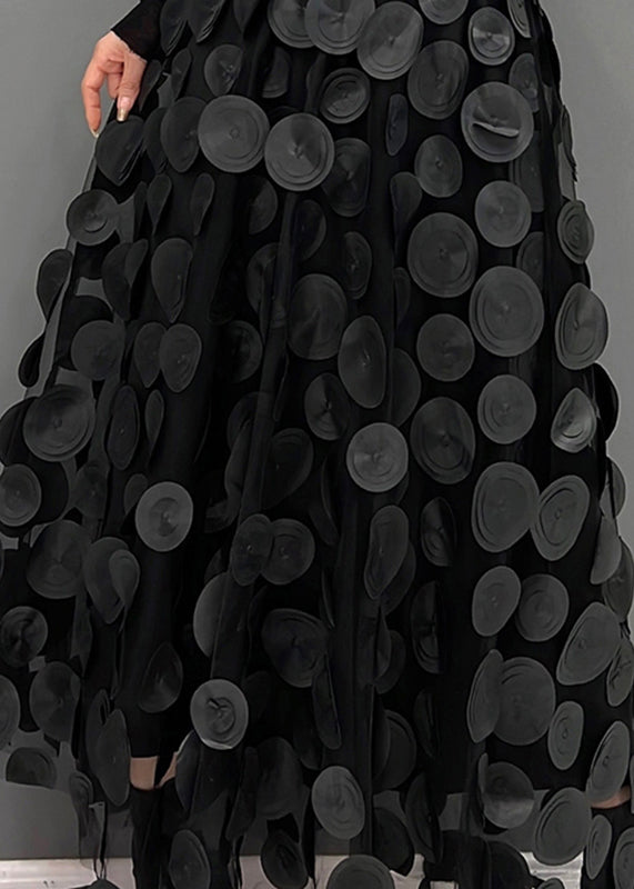 Élégante jupe en tulle patchwork pour femmes | Longue