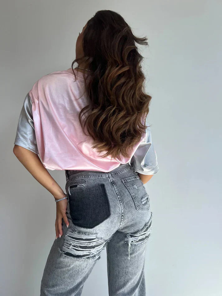 Jeans féminins à jambe droite | Taille haute