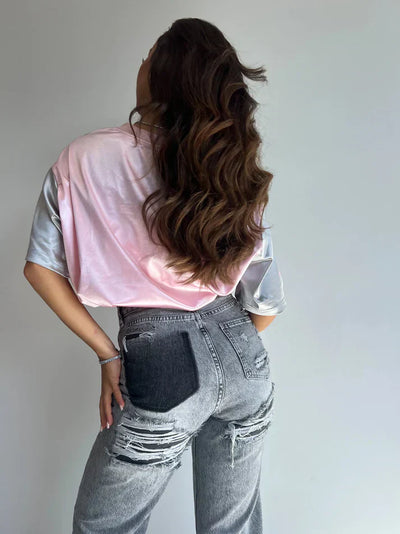 Jeans féminins à jambe droite | Taille haute