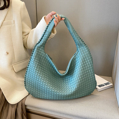 Sac à bandoulière en éco-cuir tressé pour femmes | Moyen