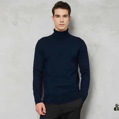 Chandail à col roulé en tricot pour hommes | Chaud
