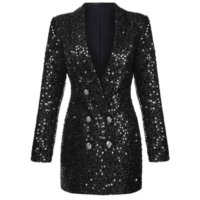 Robe blazer brillante pour femmes | Chic