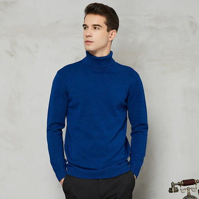 Chandail à col roulé en tricot pour hommes | Chaud