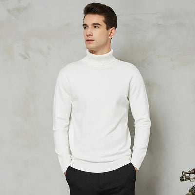 Chandail à col roulé en tricot pour hommes | Chaud