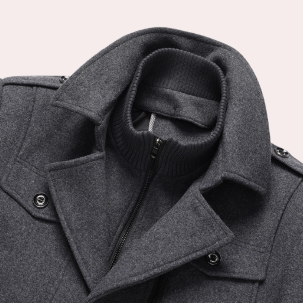 Trench-coat thermique pour homme | Coupe-vent