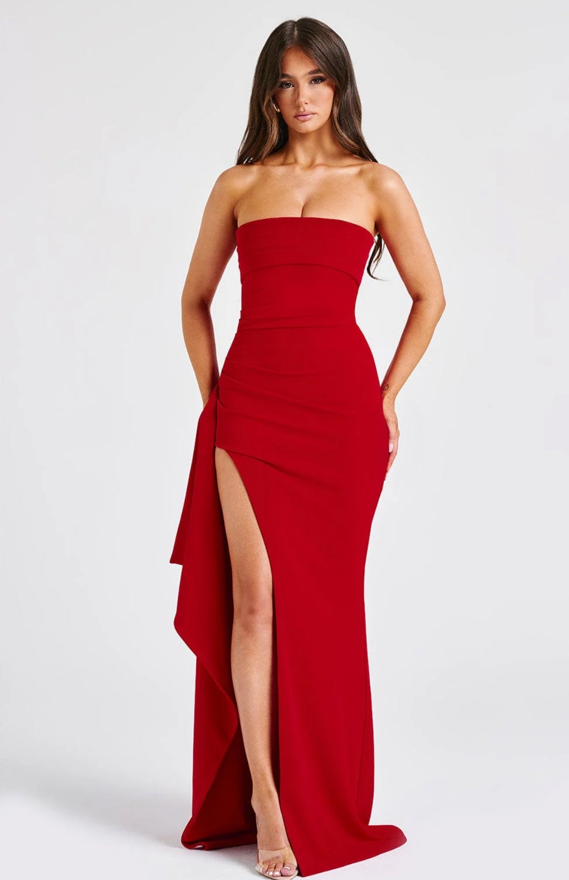 Robe élégante sans bretelles pour femmes | Maxi
