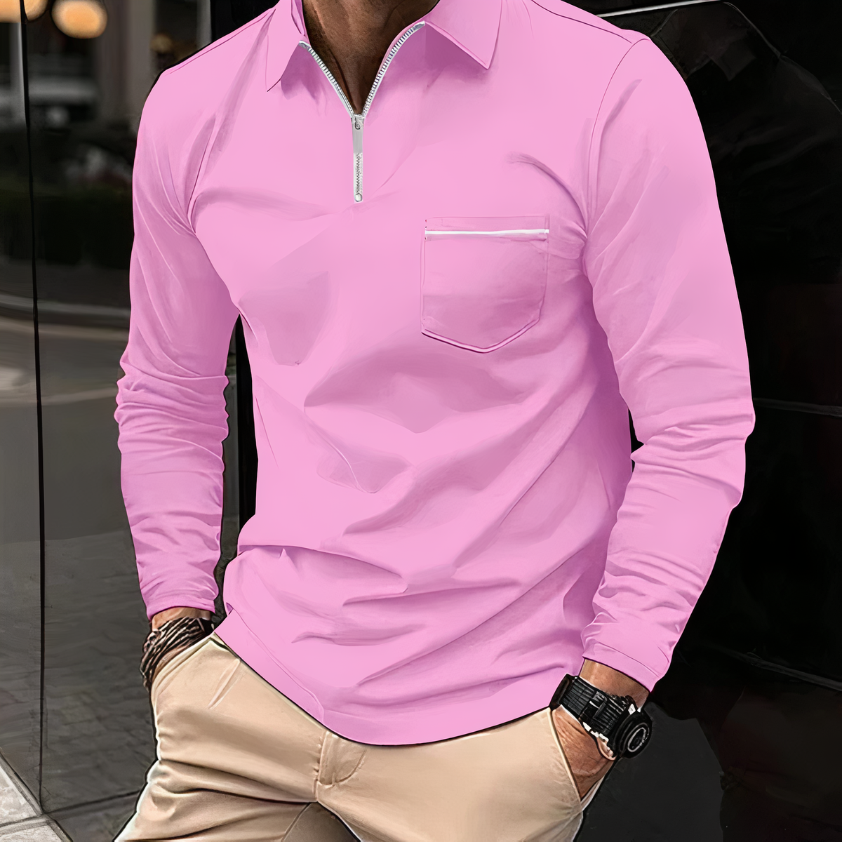 Polo classique pour hommes | Manches longues