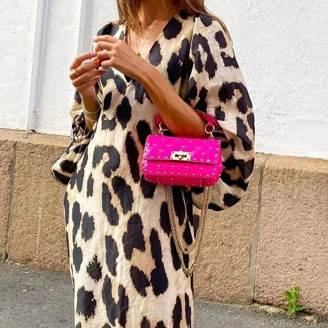 Robe à imprimé léopard pour femmes | Maxi