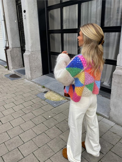 Cardigan Patchwork Femme | Chaud