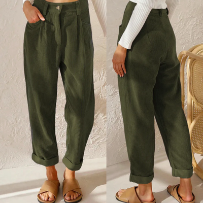 Pantalon en velours côtelé pour femmes | Chic