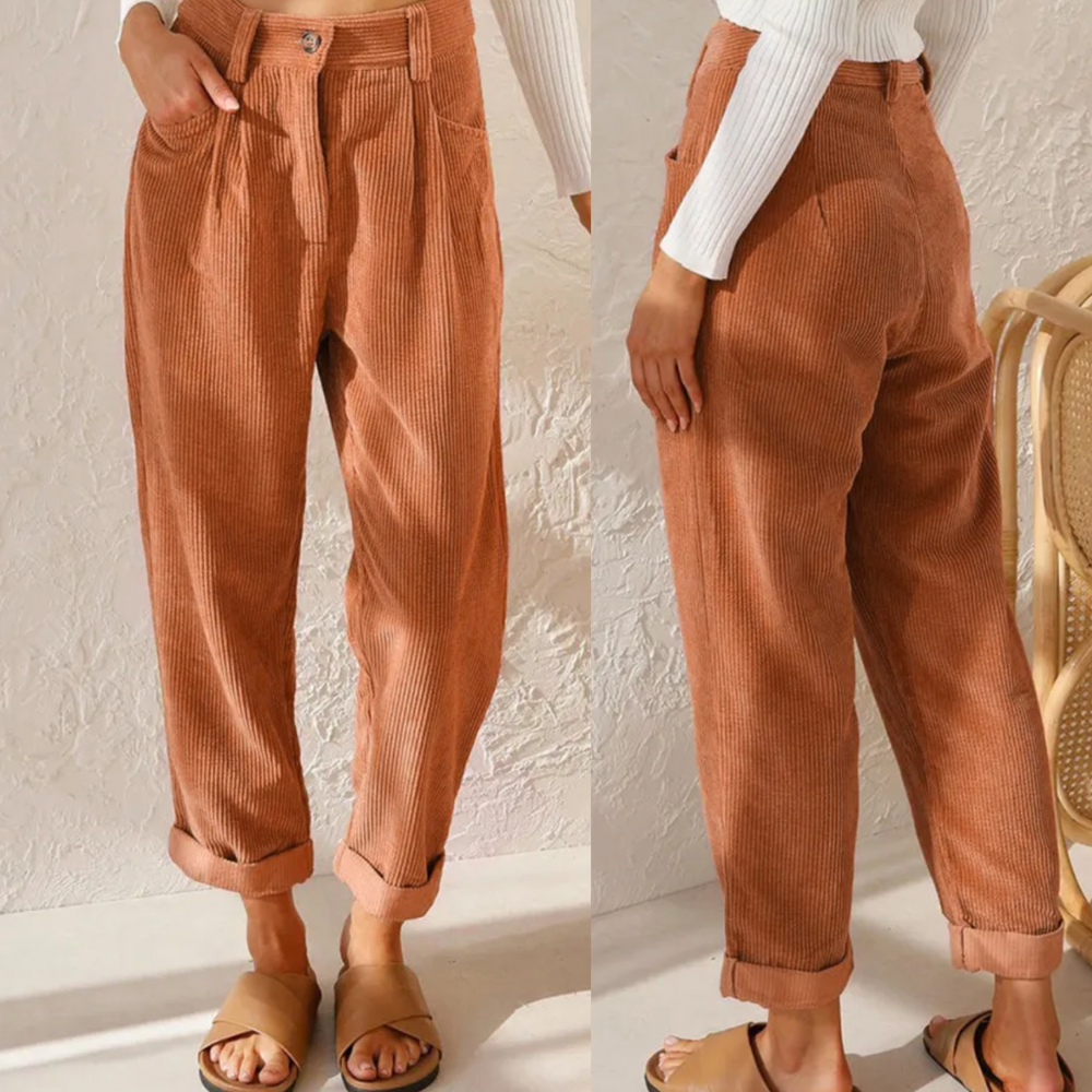 Pantalon en velours côtelé pour femmes | Chic