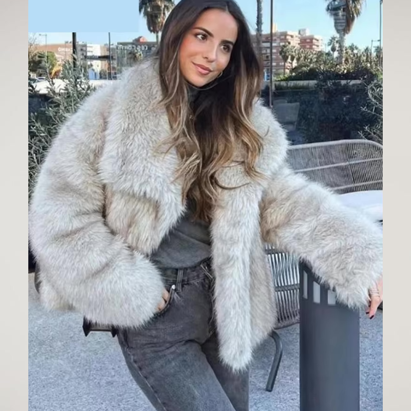 Veste en fausse fourrure pour femme | Chaude