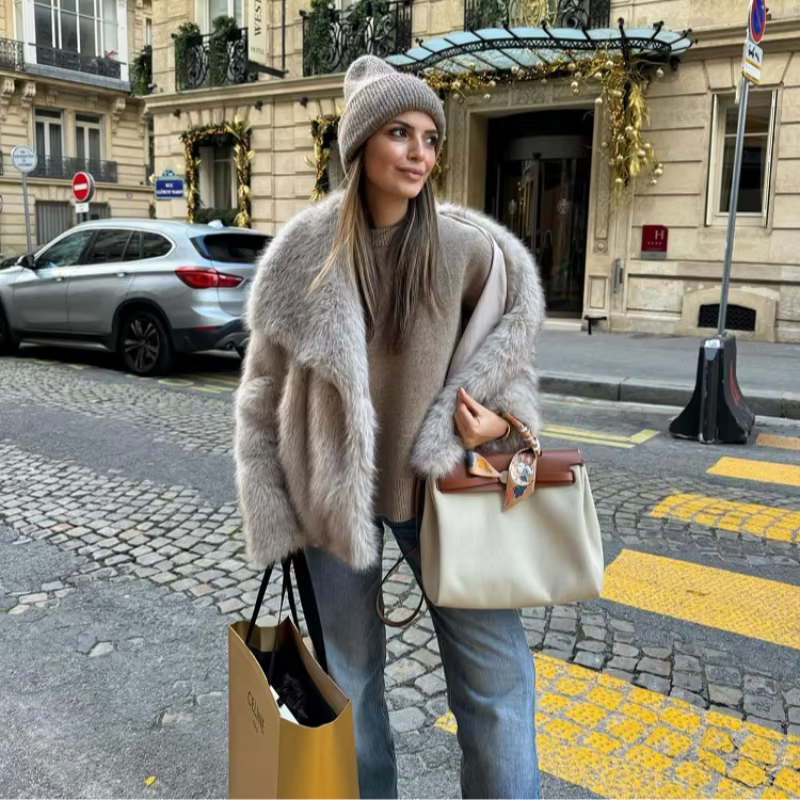 Veste en fausse fourrure pour femme | Chaude