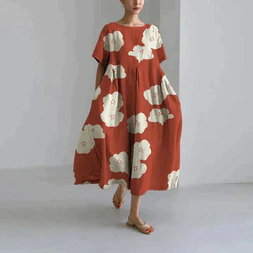Robe florale élégante et décontractée pour femmes | Maxi