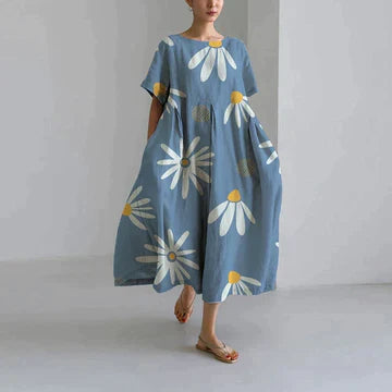 Robe florale élégante et décontractée pour femmes | Maxi