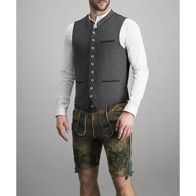 Gilet classique à col pour homme | Manches courtes