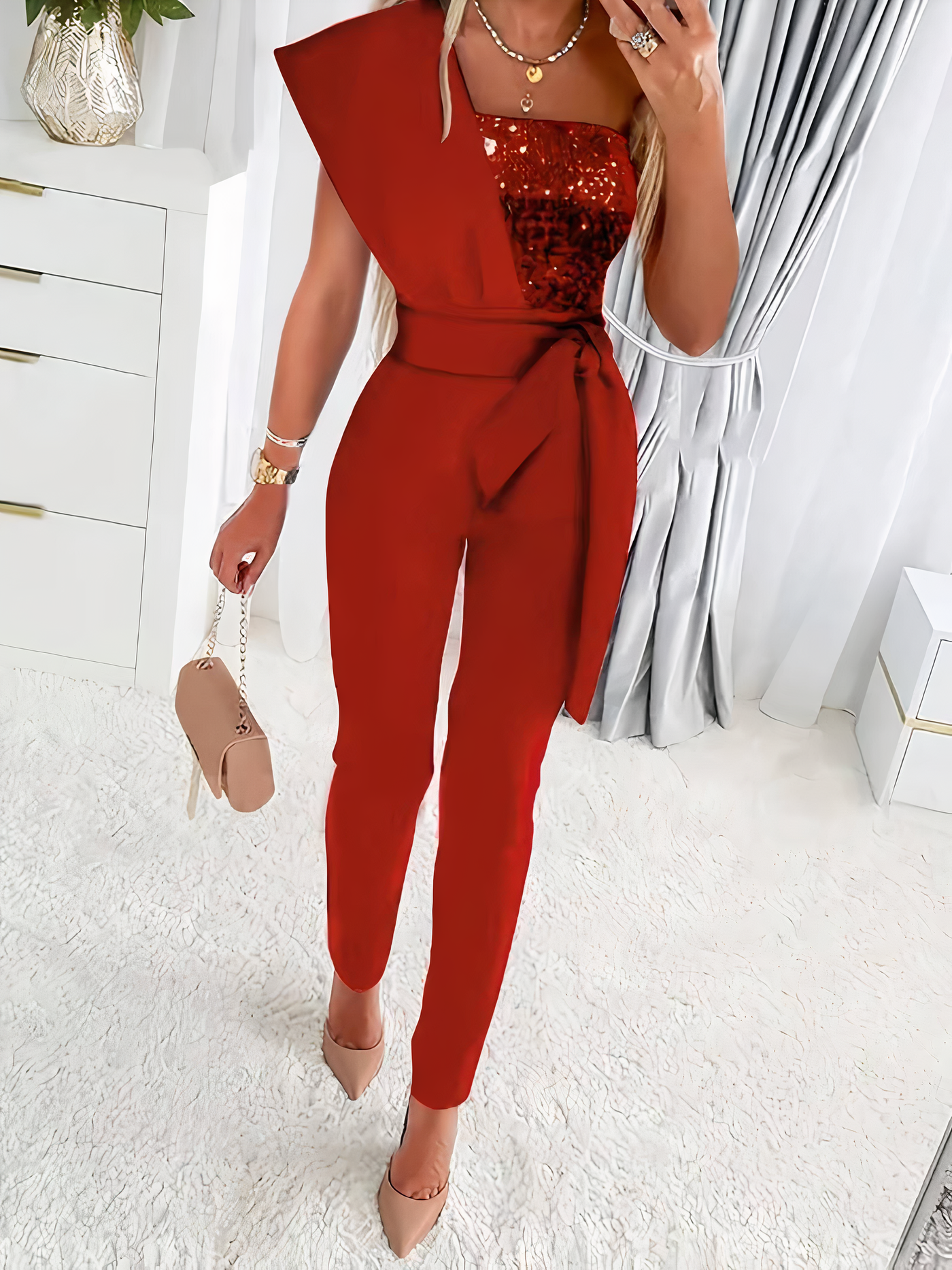 Combinaison à paillettes glamour pour femmes | Bodycon