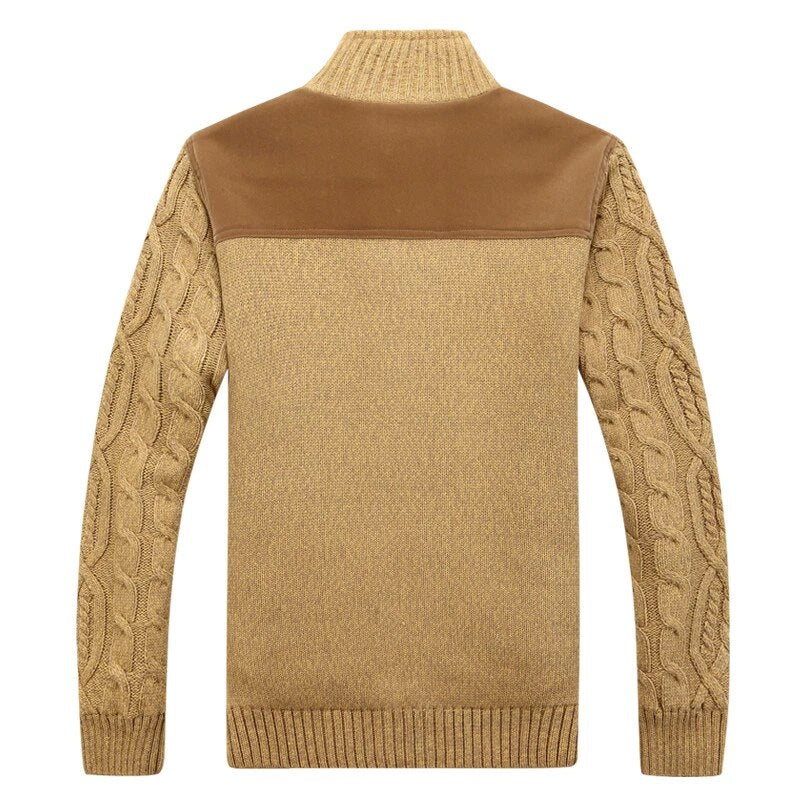 Cardigan en tricot torsadé pour hommes | Chaud