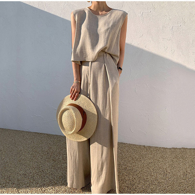 Ensemble d'été en lin pour femmes | Chic