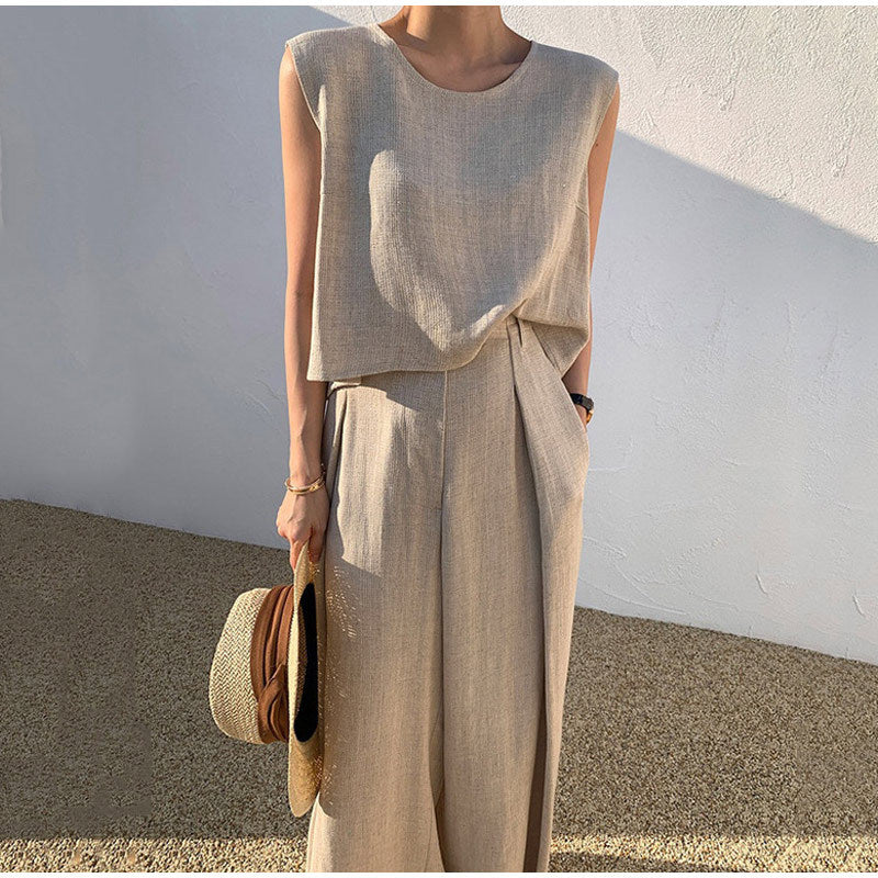 Ensemble d'été en lin pour femmes | Chic