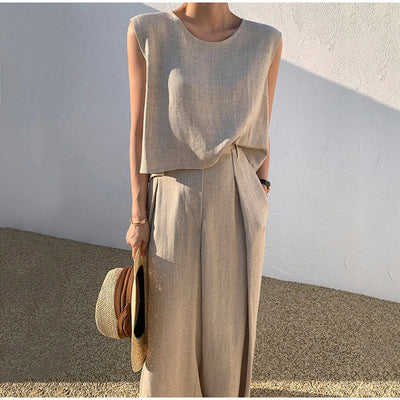 Ensemble d'été en lin pour femmes | Chic
