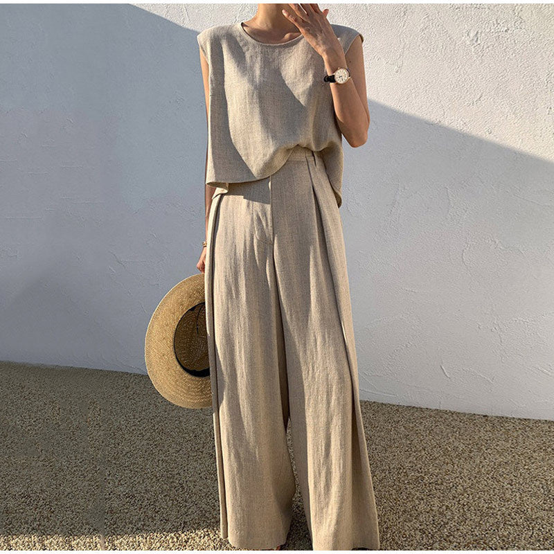 Ensemble d'été en lin pour femmes | Chic
