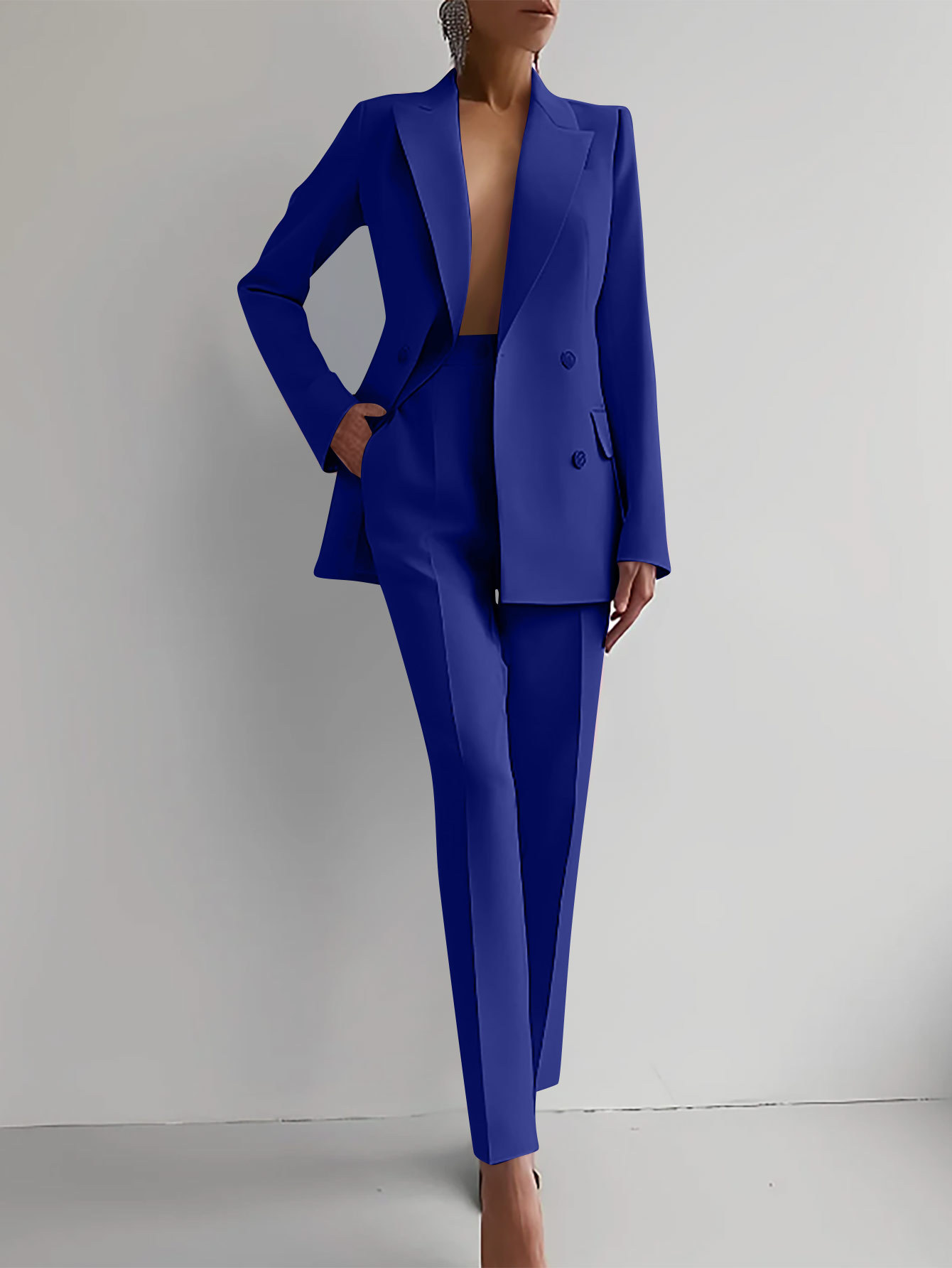 Ensemble tailleur élégant en stretch pour femmes