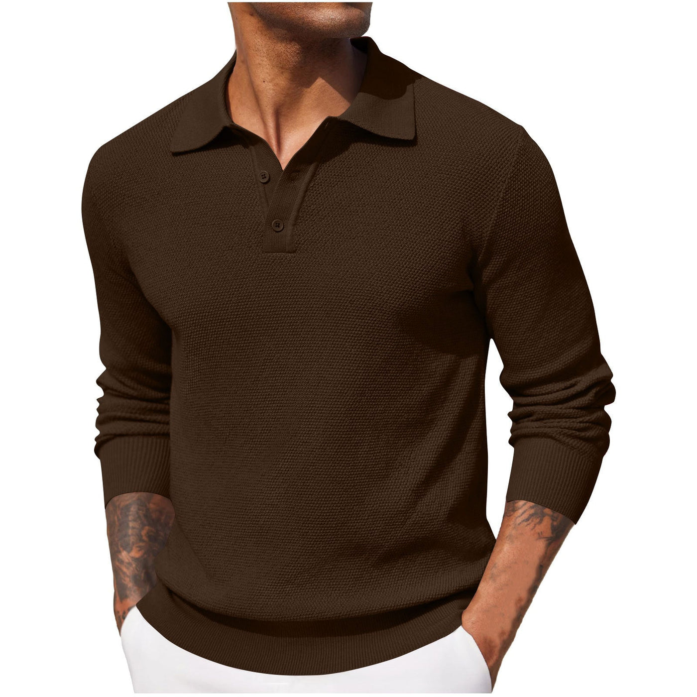 Polo respirant pour hommes | Manches longues