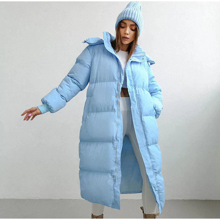 Veste polaire longue matelassée pour femmes | Hiver