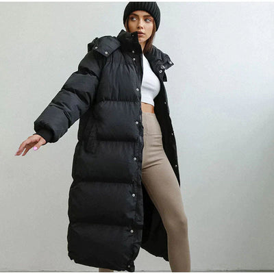 Veste polaire longue matelassée pour femmes | Hiver